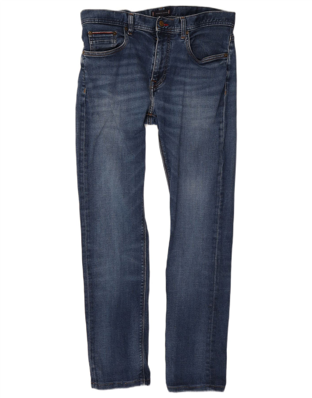 Tommy Hilfiger Herren Bleecker Slim Jeans W33 L30 Blaue Baumwolle