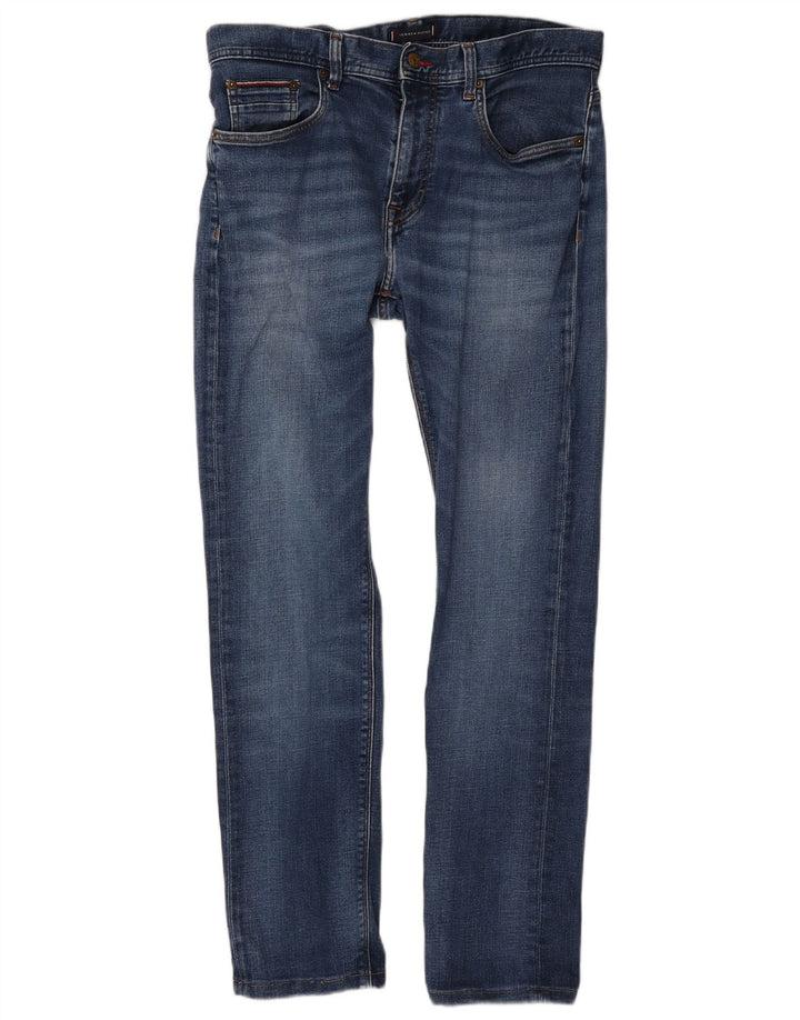 Tommy Hilfiger Herren Bleecker Slim Jeans W33 L30 Blaue Baumwolle