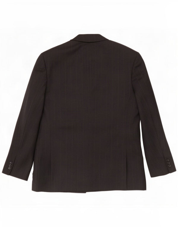 Marks & Spencer Herren Kurzblazer Jacke UK 42 XL Schwarz Nadelstreifen