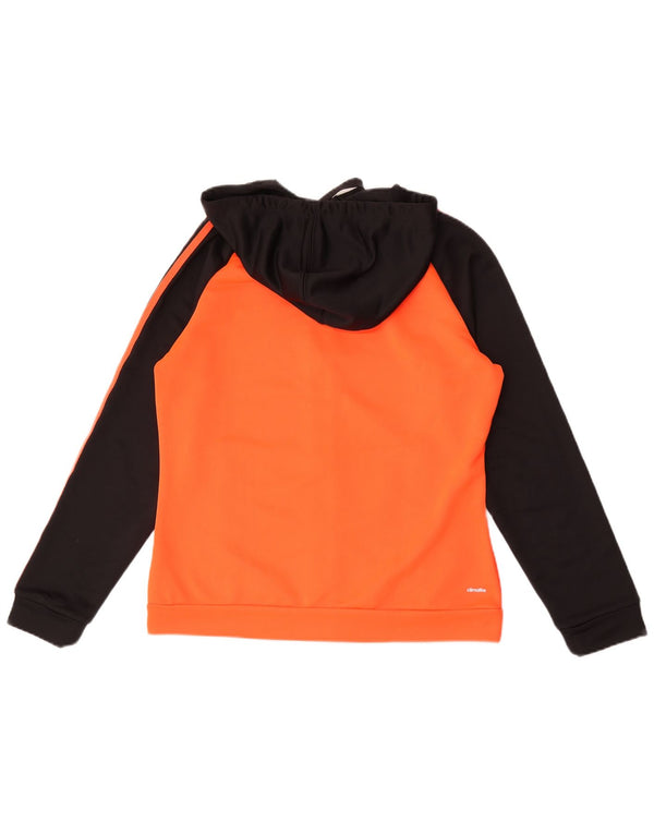 Adidas Damen Climalite Zip Hoodie Pullover UK 16/18 Large Orange