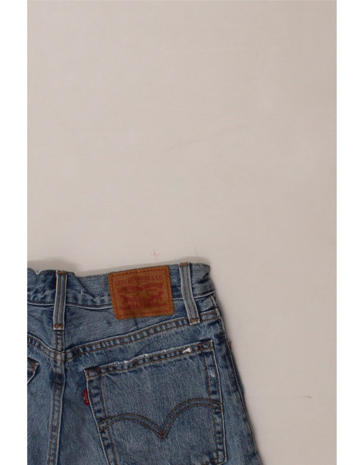 LEVI'S Womens Wedgie Denim Shorts W26 Small Blue Vintage Levi's and Second-Hand Levi's from Messina Hembry 