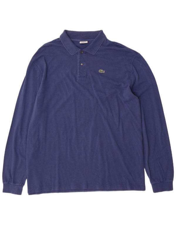 Lacoste Herren-Langarm-Poloshirt, Größe 9 4XL, marineblaue Baumwolle