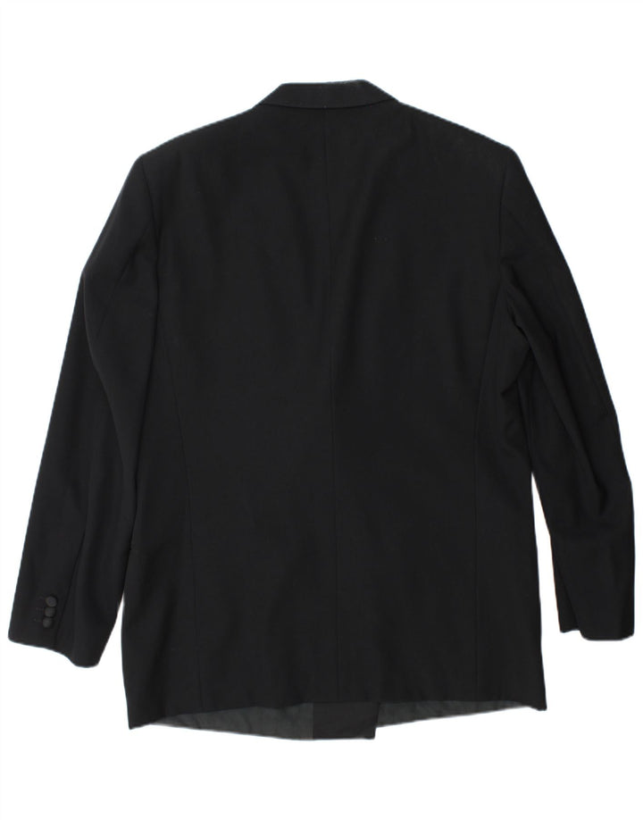 Egon Von Furstenberg Herren UK 40 Large W32 L32 Schwarze Schurwolle