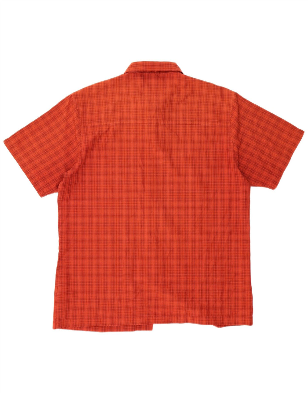 JACK WOLFSKIN Herren Kurzarmhemd UK 40/42 Großes rot kariertes Polyester