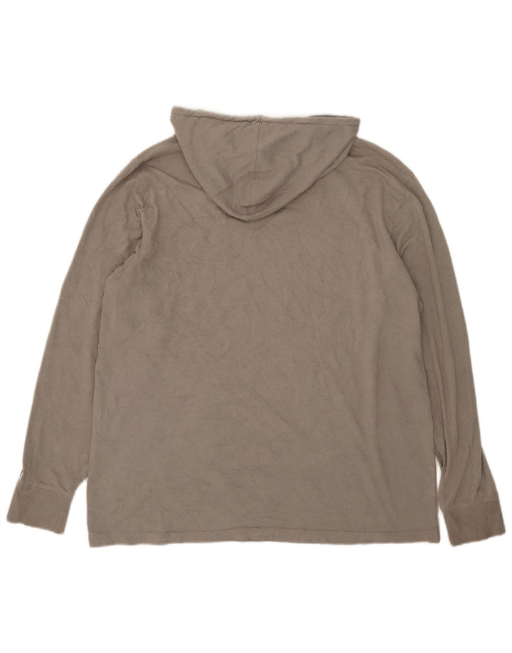 Champion Herren-Oberteil mit Kapuze und Grafik, langärmlig, Mittelgrau