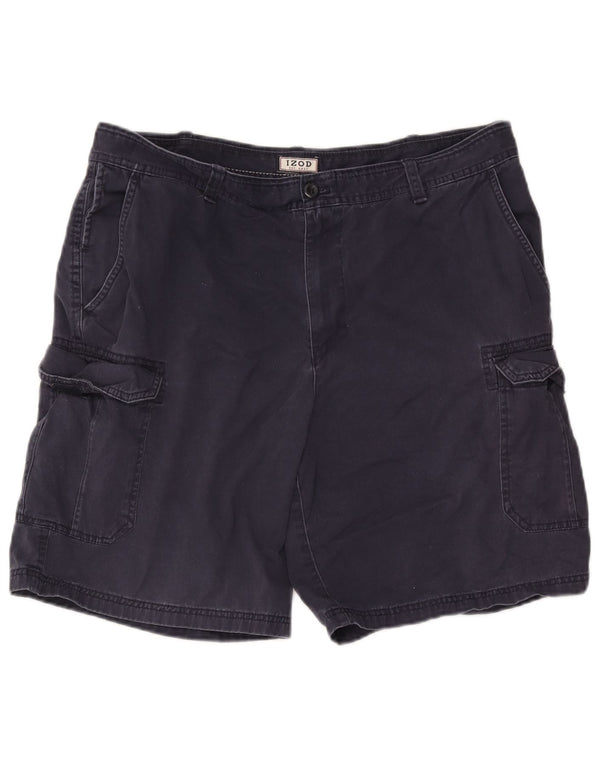 Izod Herren Cargoshorts W38 XL Marineblau Baumwolle