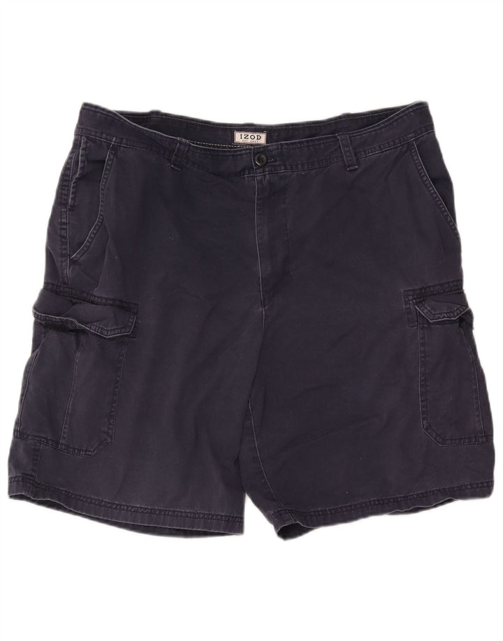 Izod Herren Cargoshorts W38 XL Marineblau Baumwolle