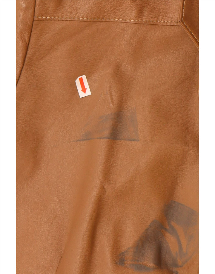 VINTAGE Herren 2-Knopf-Lederblazer IT 48 Mittelbeiges Leder