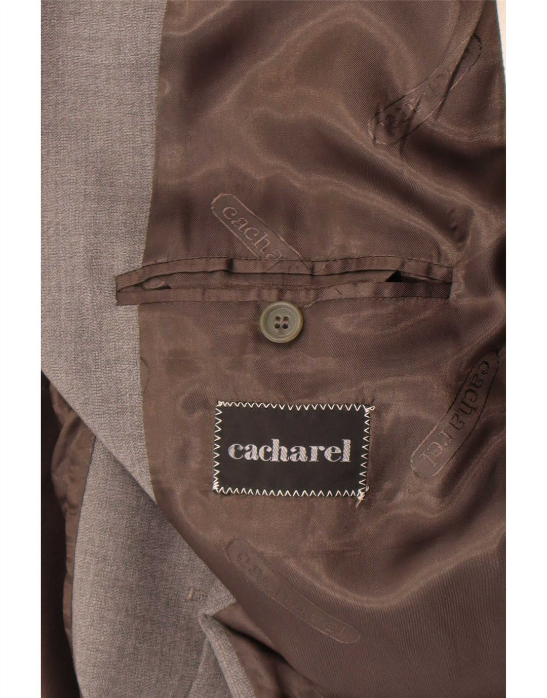 Cacharel Herren-Blazer mit 2 Knöpfen, UK 38, Mittelgrau