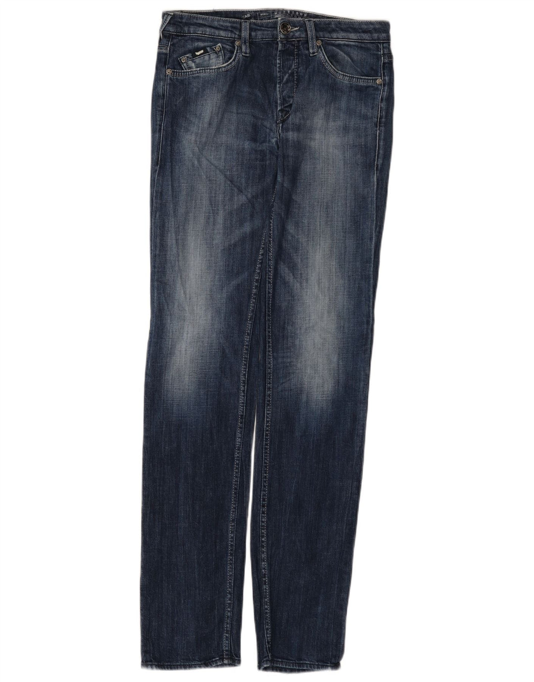 Gas Damen Slim Jeans W30 L34 Blaue Baumwolle