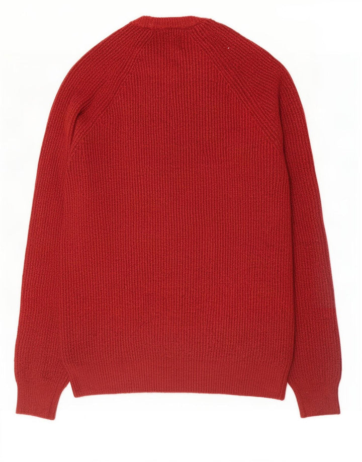 Marks & Spencer Herren-Pullover mit Rundhalsausschnitt, mittelrot, Polyamid
