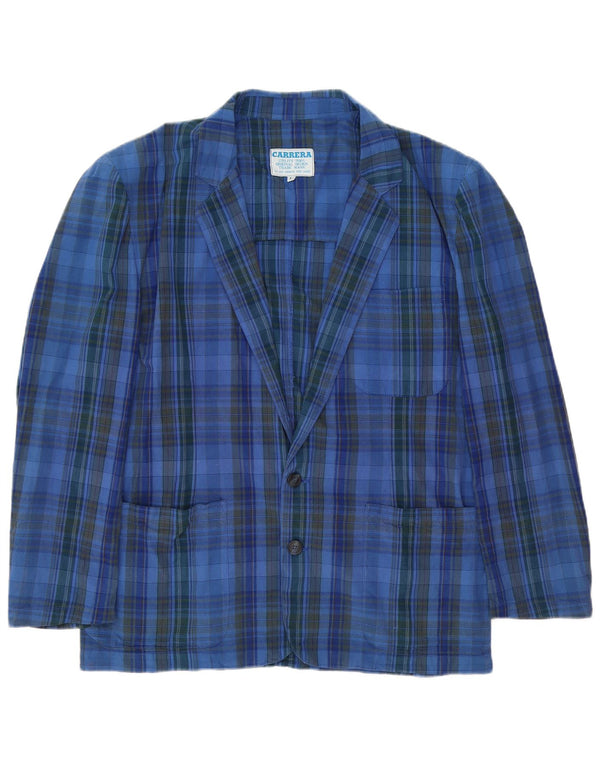 Carrera Herren-Blazer mit 2 Knöpfen, Gr. 40, groß, blau kariert