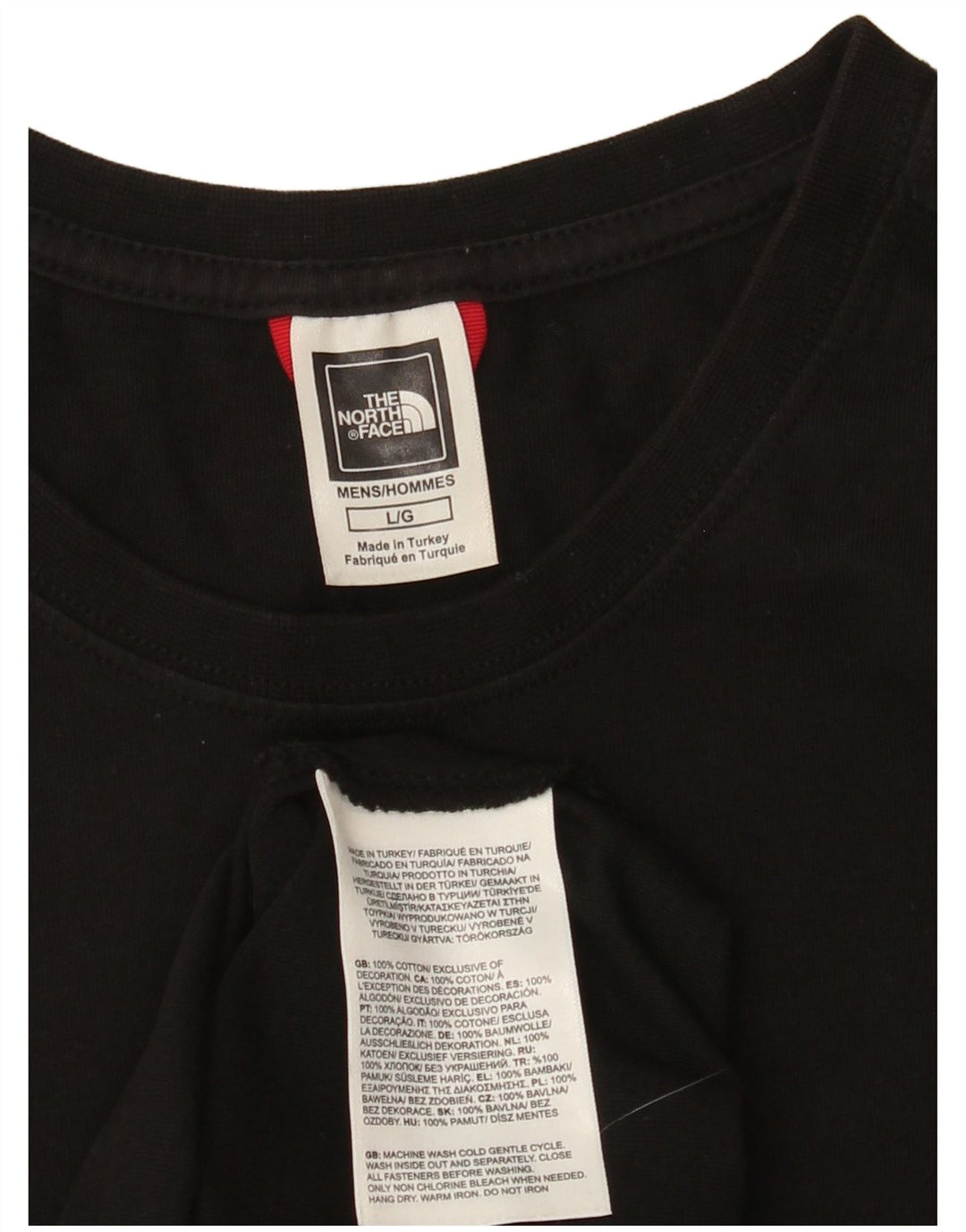 The North Face Herren-T-Shirt mit Grafik, Größe L, Schwarz, Baumwolle