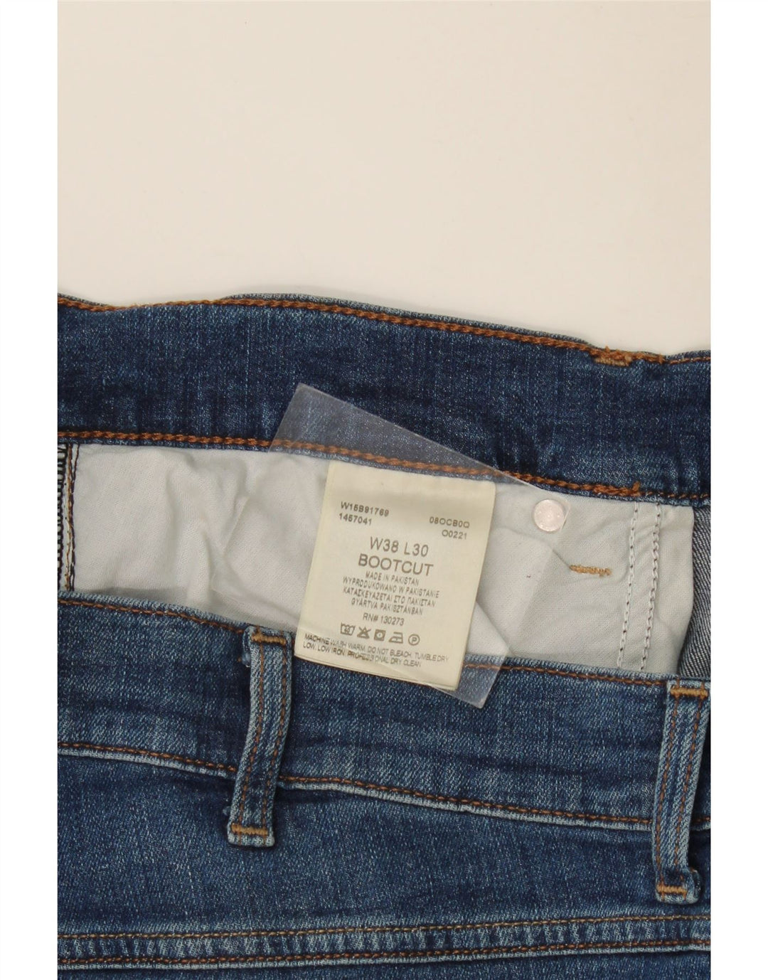 WRANGLER Herren Bootcut Jeans W38 L30 Blaue Baumwolle