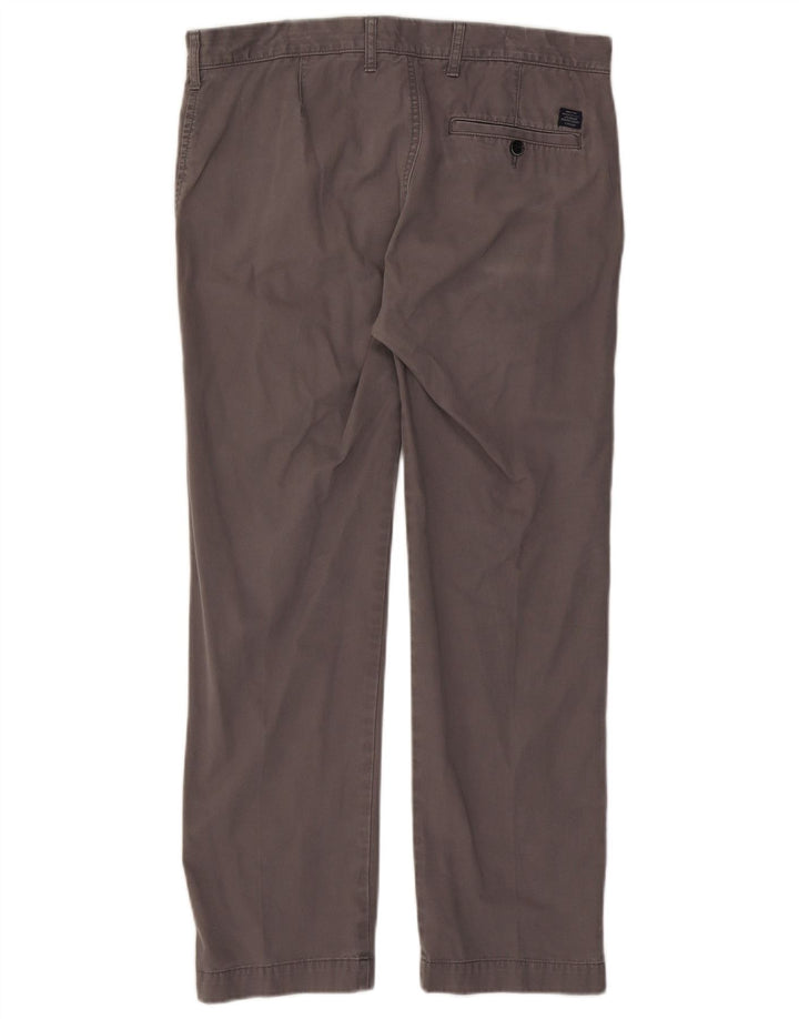 Gerade Herren-Chinohose von Marks & Spencer, Breite 34, Länge 29, Grau, Baumwolle