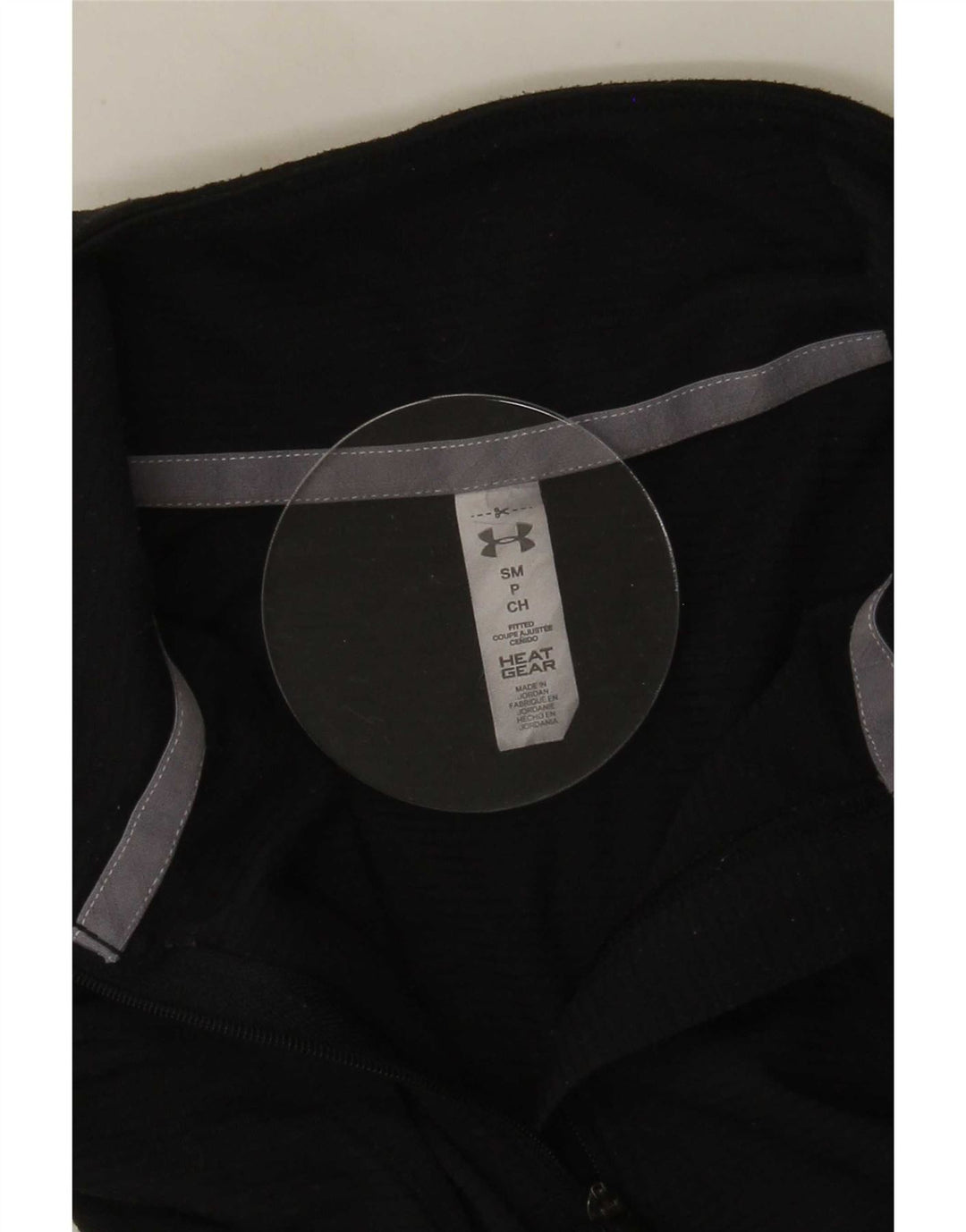 Under Armour Herren Heat Gear Zip Neck Top Langarm Small Schwarz