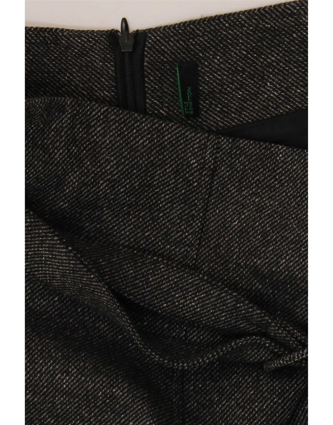 Benetton Damen Bleistiftrock W26 Small Grau