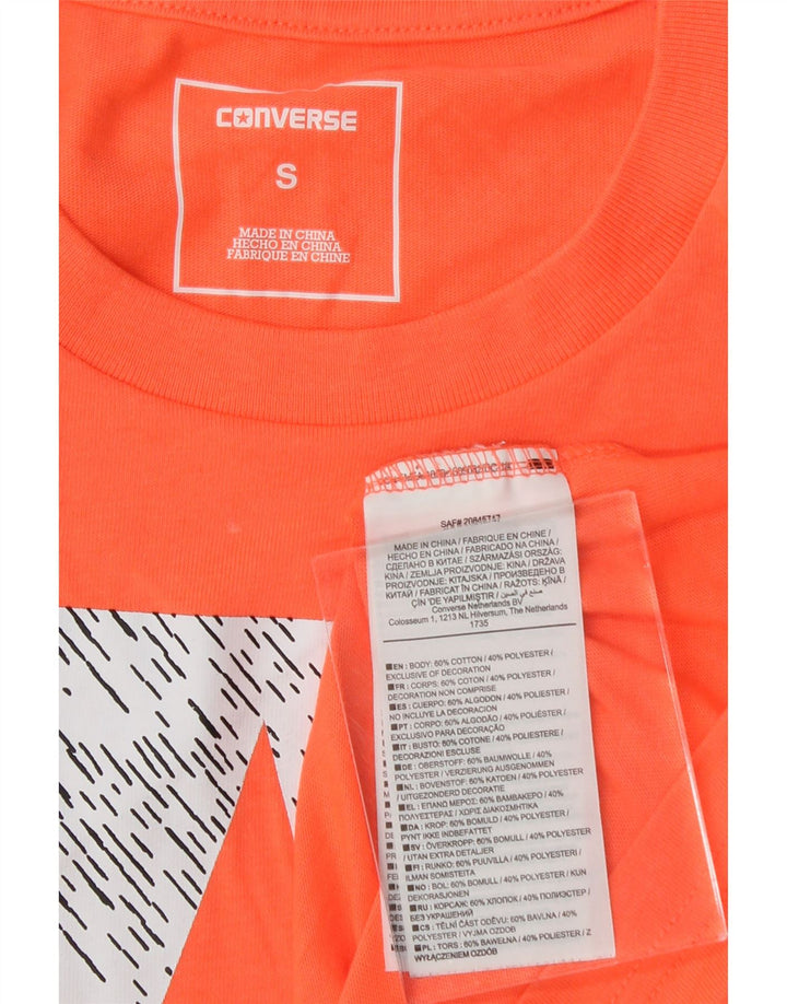 CONVERSE Mens Graphic T-Shirt Top Small Pink Cotton Vintage Converse and Second-Hand Converse from Messina Hembry 