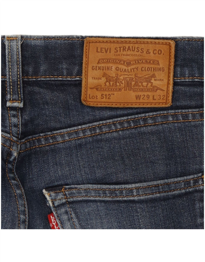 LEVI'S Womens 512 Slim Tapered Jeans W29 L25 Blue Cotton