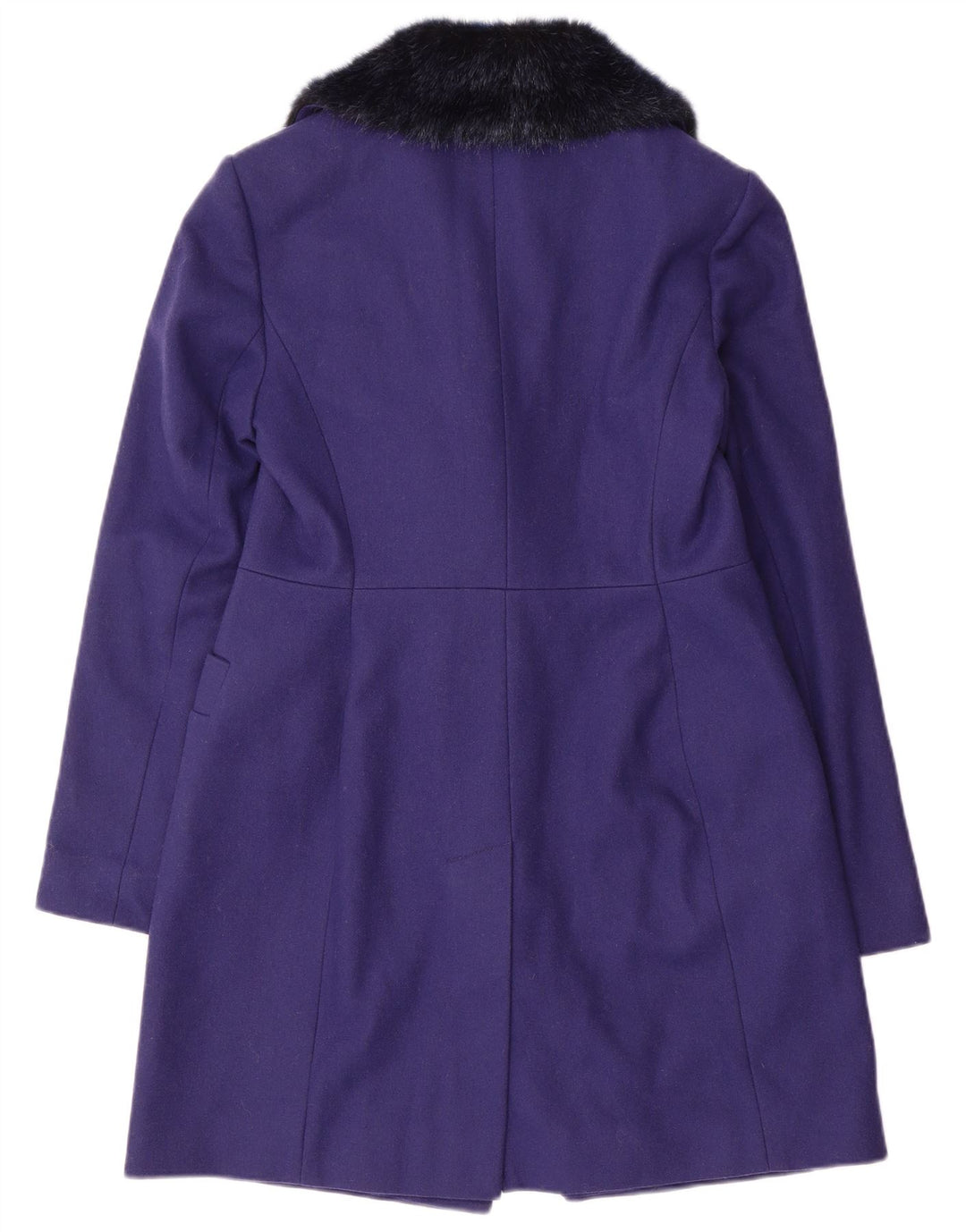 French Connection Zweireihiger Damenmantel UK 10 Small Lila Wolle