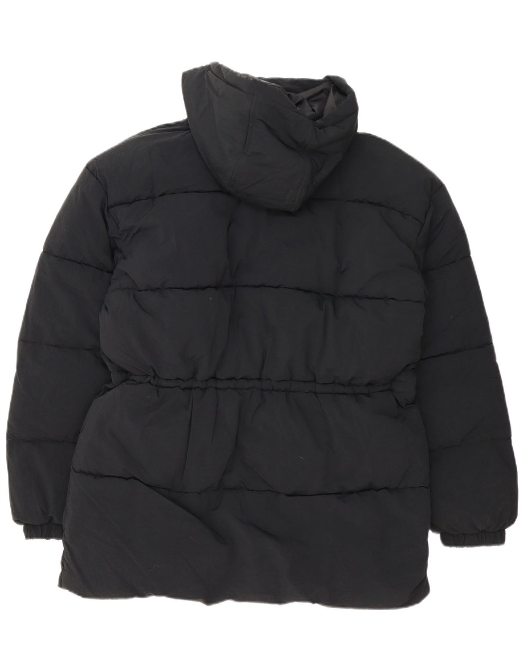 Topshop Damen-Kapuzen-Übergröße, gepolsterte Jacke, Größe S, Schwarz, Polyester