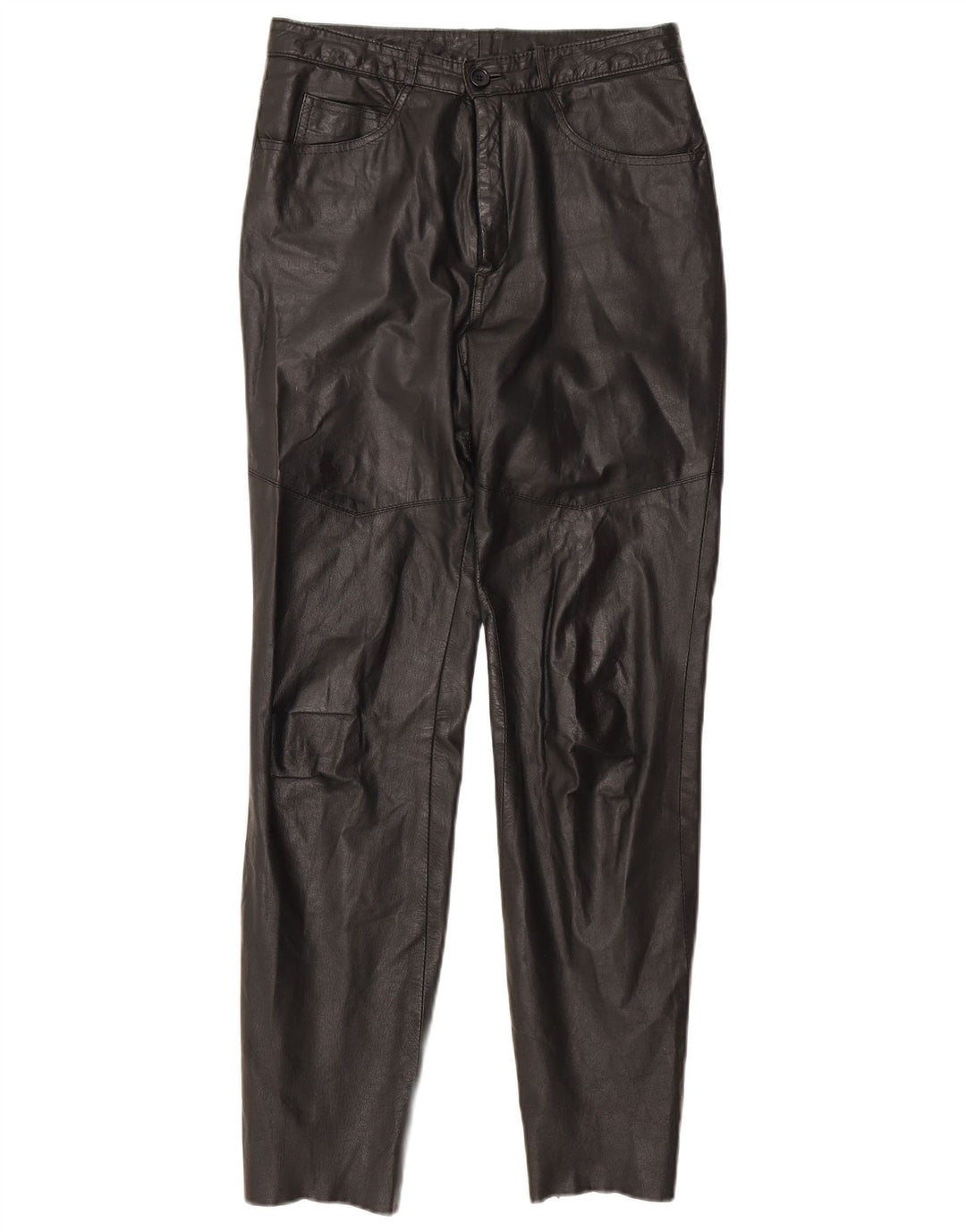 Golden Leaf Damen Slim Lederhose W26 L28 Schwarz