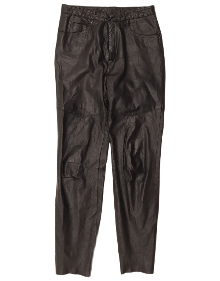 Golden Leaf Damen Slim Lederhose W26 L28 Schwarz