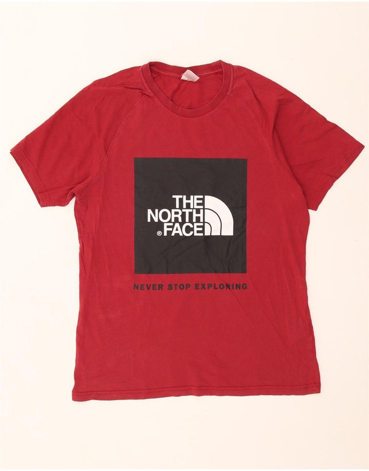 The North Face Herren-T-Shirt mit Grafik, mittelrote Baumwolle