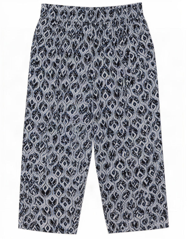 Marks & Spencer Damen-Caprihose mit hoher Taille, UK 12, M, W32, L20, Blau