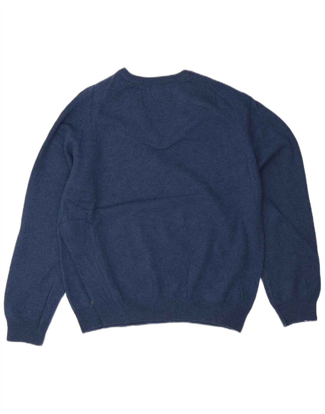 Marks & Spencer Herren-Pullover mit V-Ausschnitt, XL, blaue Wolle