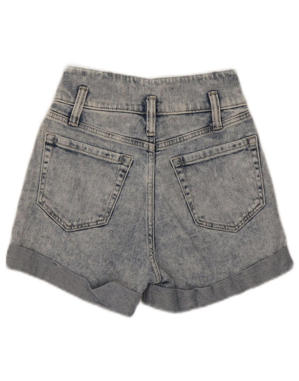 Hollister Womens High Waist Denim Shorts US 00 2XS W23  Blue