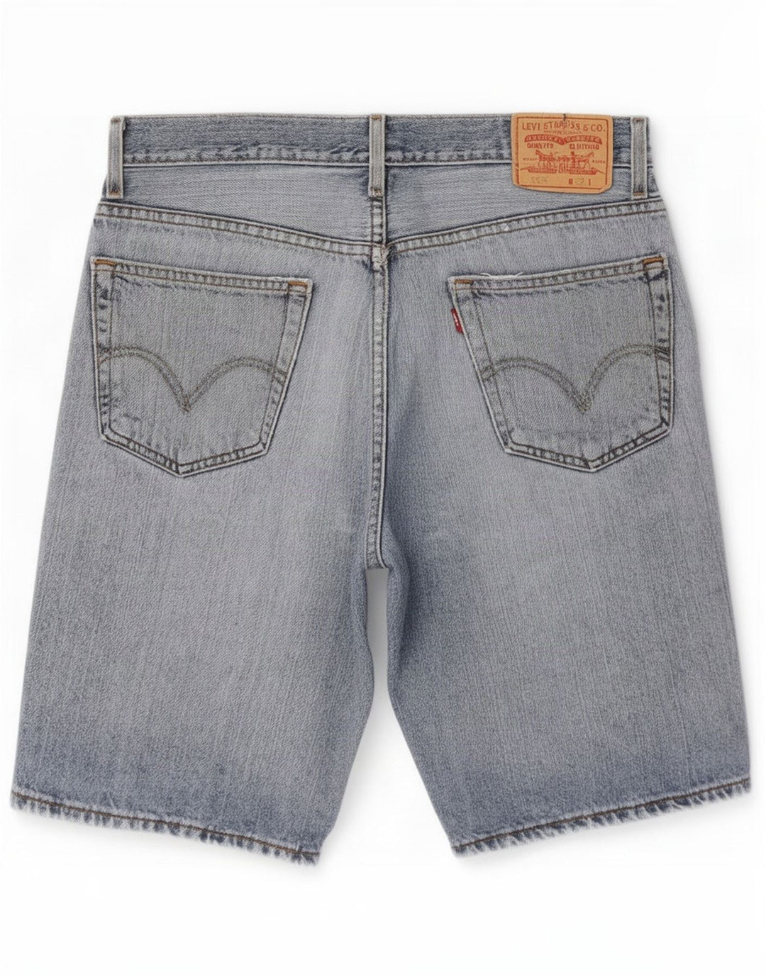 Levi's Herren 505 Distressed Regular Fit Denim Shorts Medium W32 Blau Baumwolle