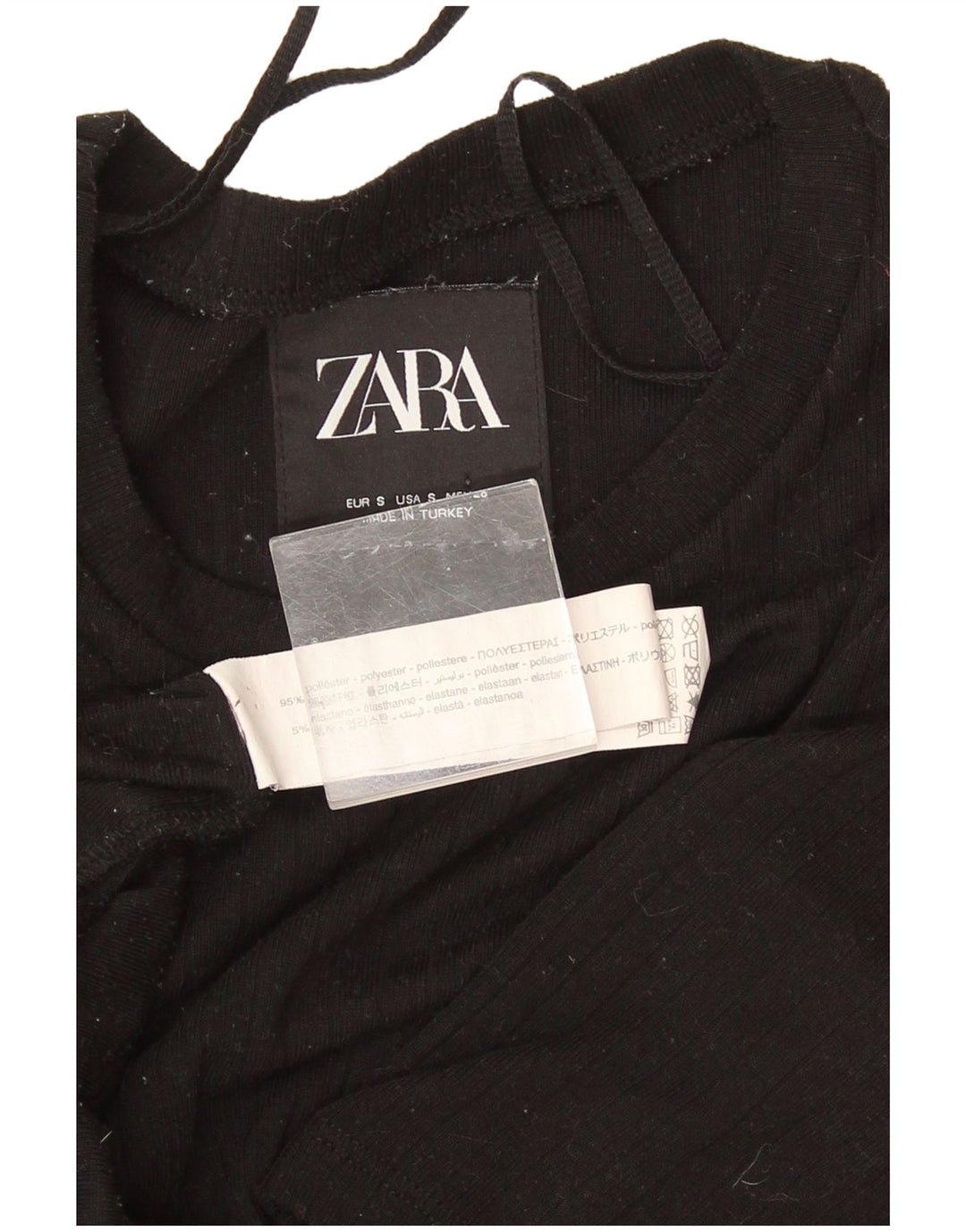 Zara Damen Maxikleid UK 8 Small Schwarz Polyester