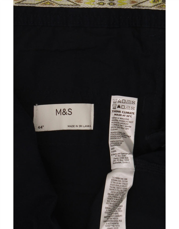 Marks & Spencer Herren Cargoshorts W44 2XL Marineblau Baumwolle