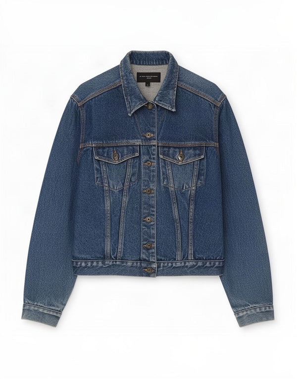 French Connection Damen Jeansjacke UK 16 Large Blaue Baumwolle