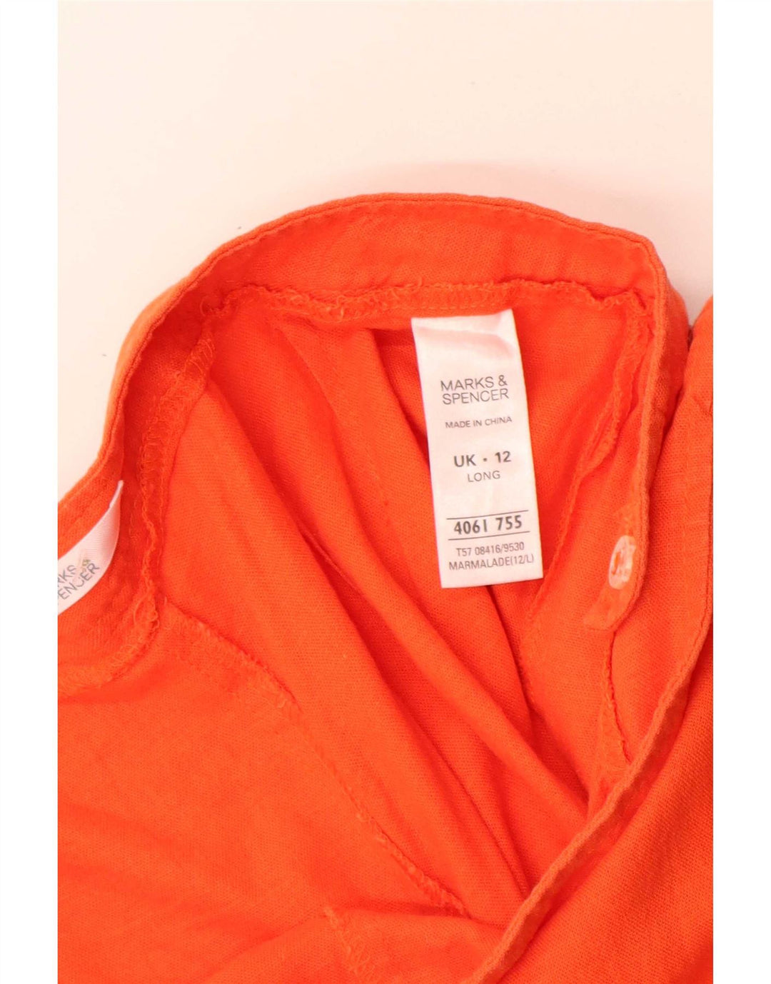 Marks & Spencer Damen Caprihose UK 12 Medium W30 L23 Orange Leinen