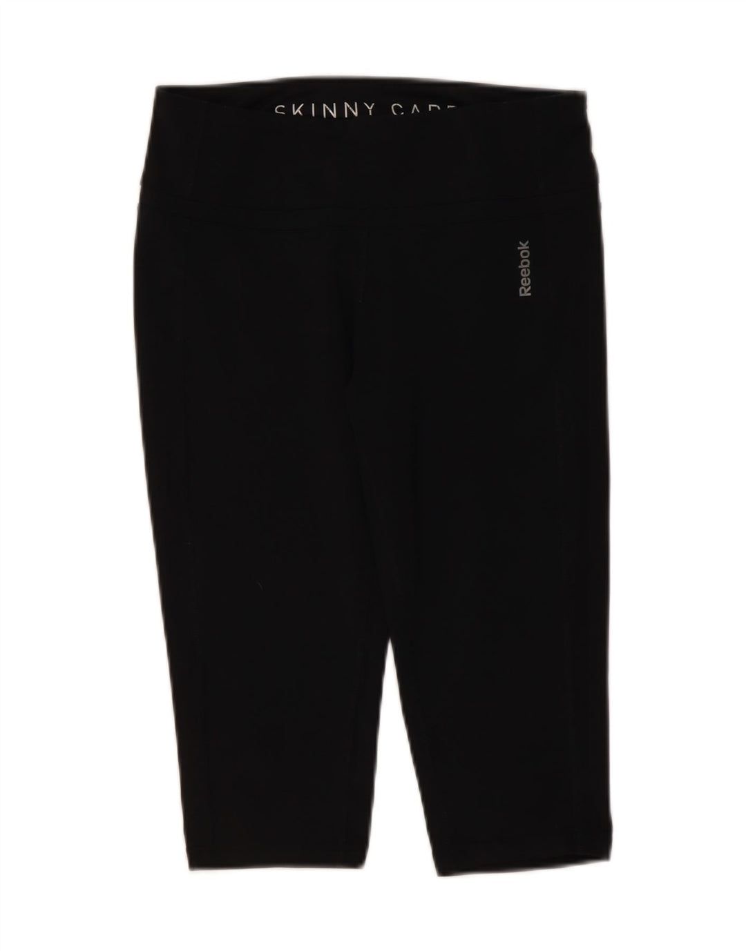 REEBOK Womens Capri Leggings UK 14 Medium  Black Polyester Vintage Reebok and Second-Hand Reebok from Messina Hembry 