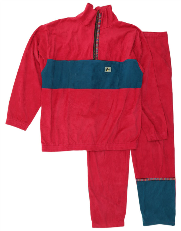 TERINDA Mens Full Tracksuit XL  Red Colourblock Polyester