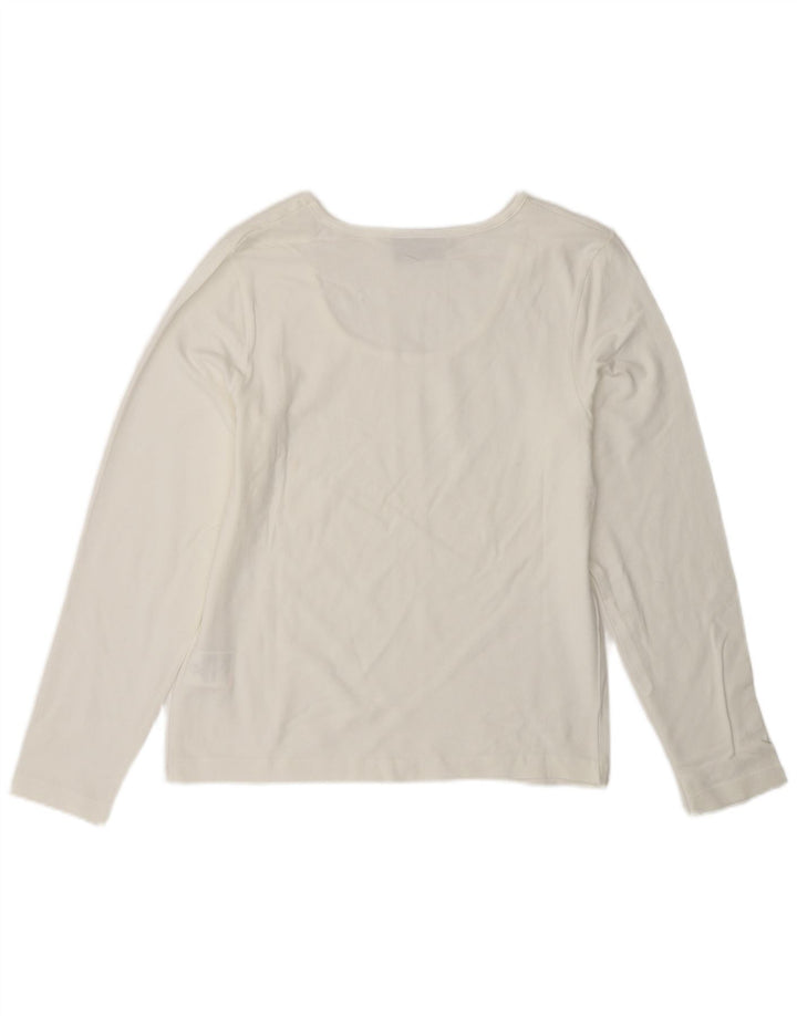 WRANGLER Damen Top Langarm UK 18 XL Weiße Baumwolle