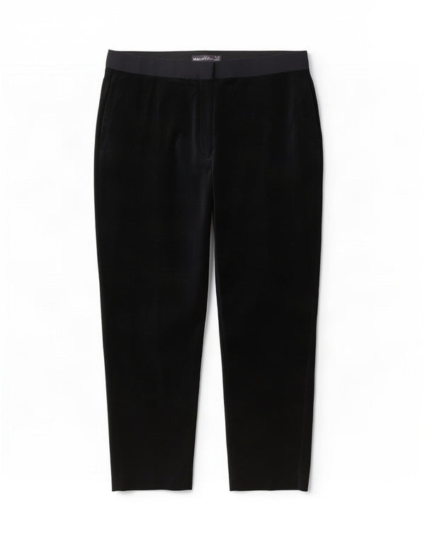 Marks & Spencer Womens Tapered Chino Trousers UK 16 Large W36 L26 Black