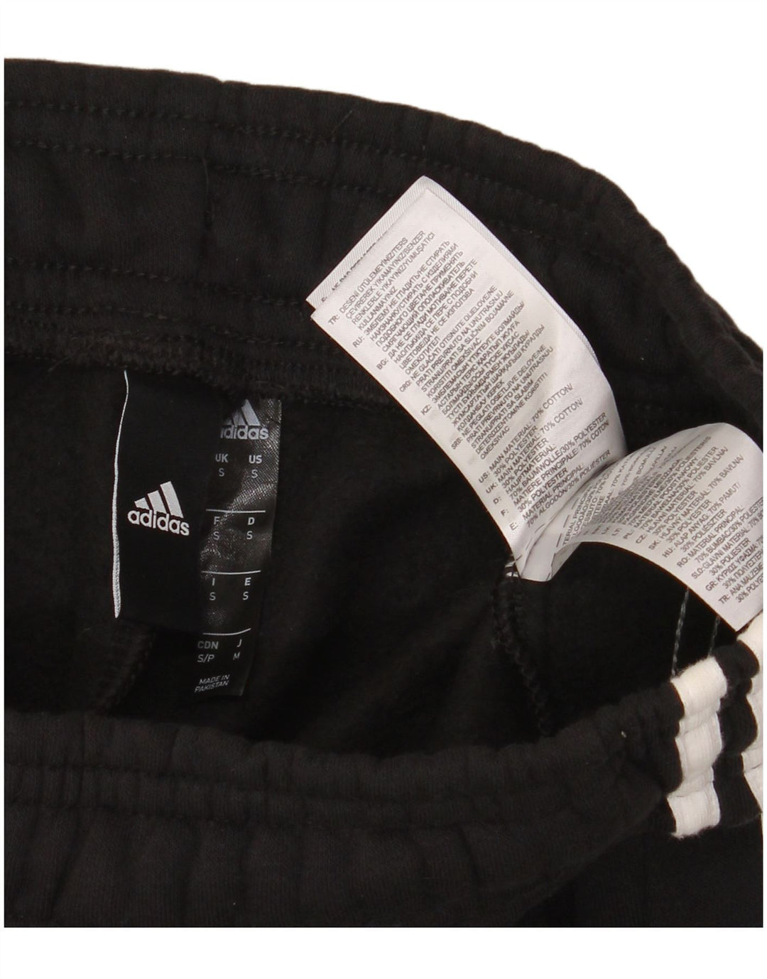 ADIDAS Herren-Trainingshose, Jogginghose, Größe S, Schwarz, Baumwolle