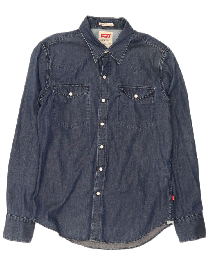 Levi's Slim Fit Jeanshemd für Herren, Größe S, marineblau, Baumwolle
