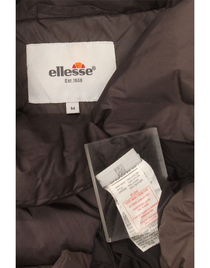 Ellesse Damen Wattierte Jacke UK 14 Mittelgraues Nylon