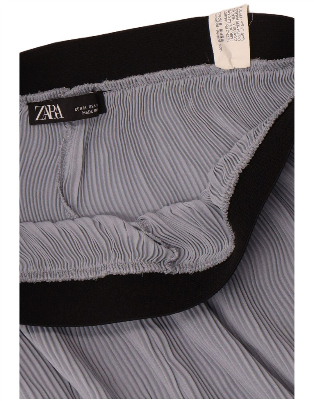 Zara Cullotes Capri-Hose für Damen, Größe M, W28, L21, Blau, Farbblock