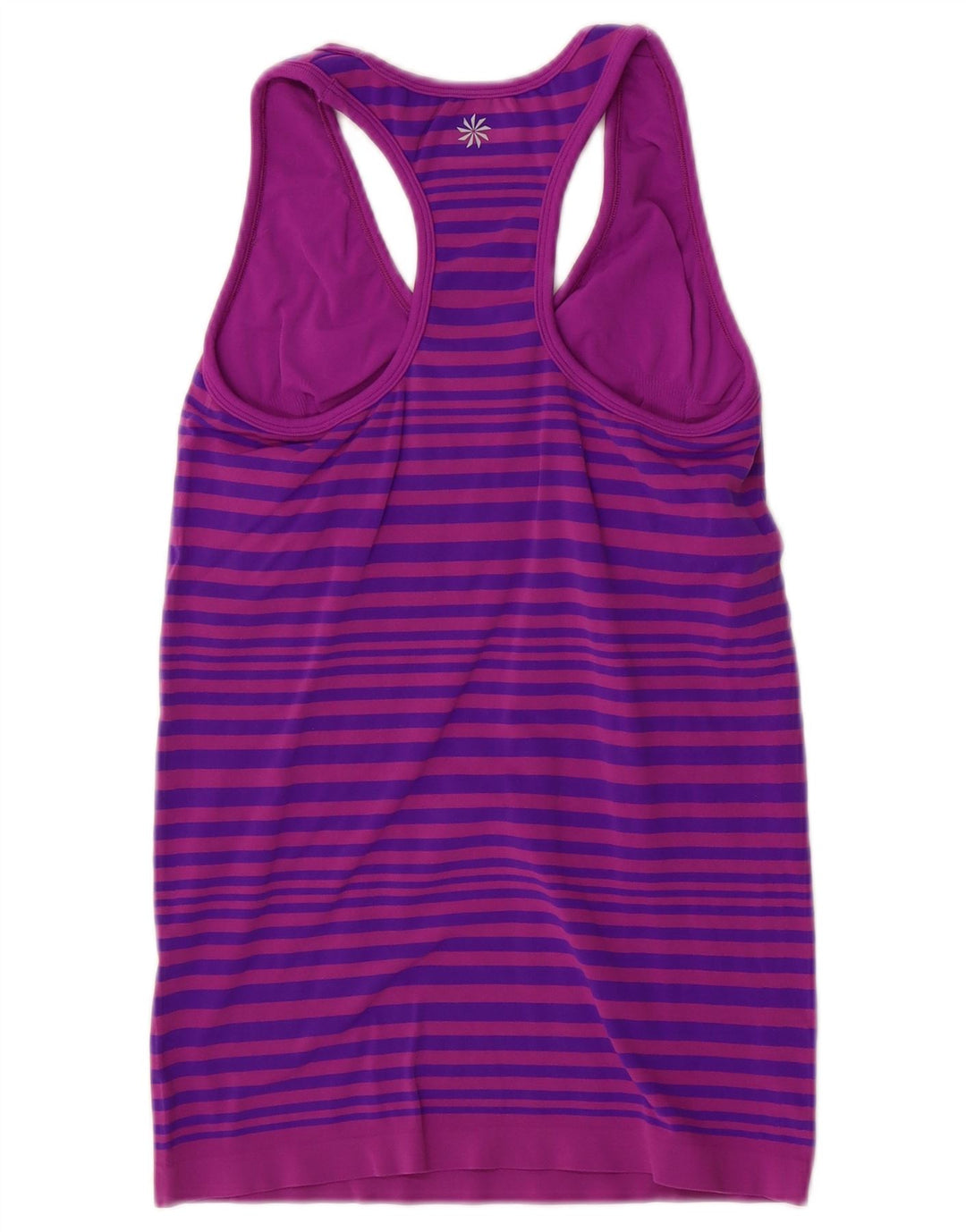 Athleta Damen-Trägershirt UK 12 Mittellila gestreift aus Nylon
