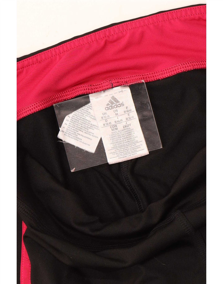 Adidas Damen Climalite Capri Leggings UK 12/14 Medium Schwarz Polyester
