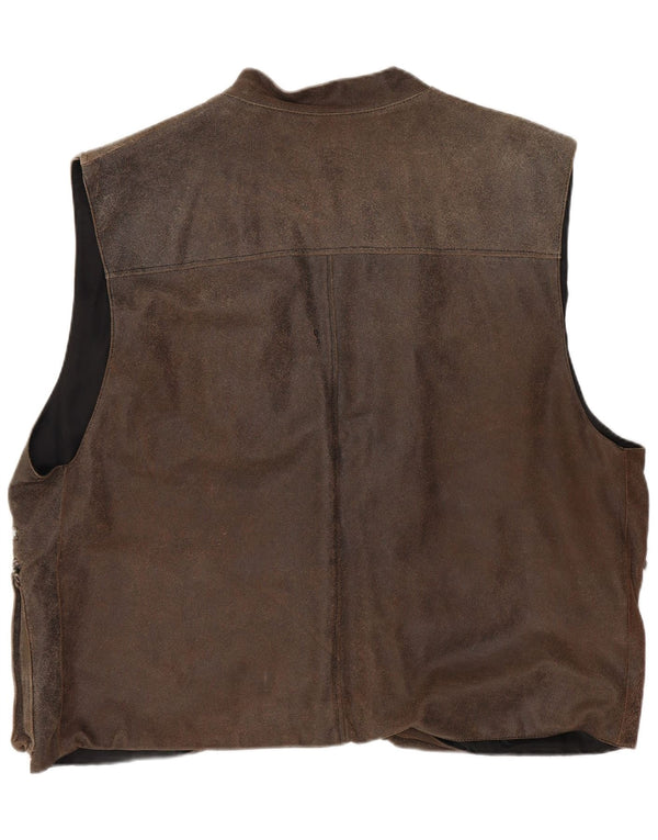Vintage Herren Utility Gilet UK 42 XL Braun