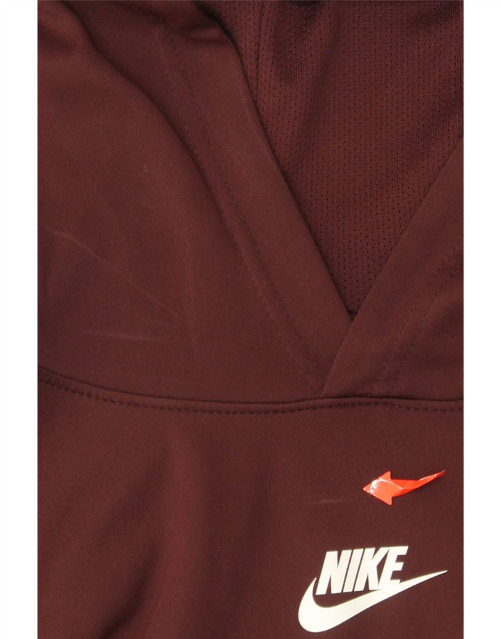 NIKE Kapuzenpullover mit Grafik für Jungen, 12–13 Jahre, groß, Burgunderrot, Farbblock
