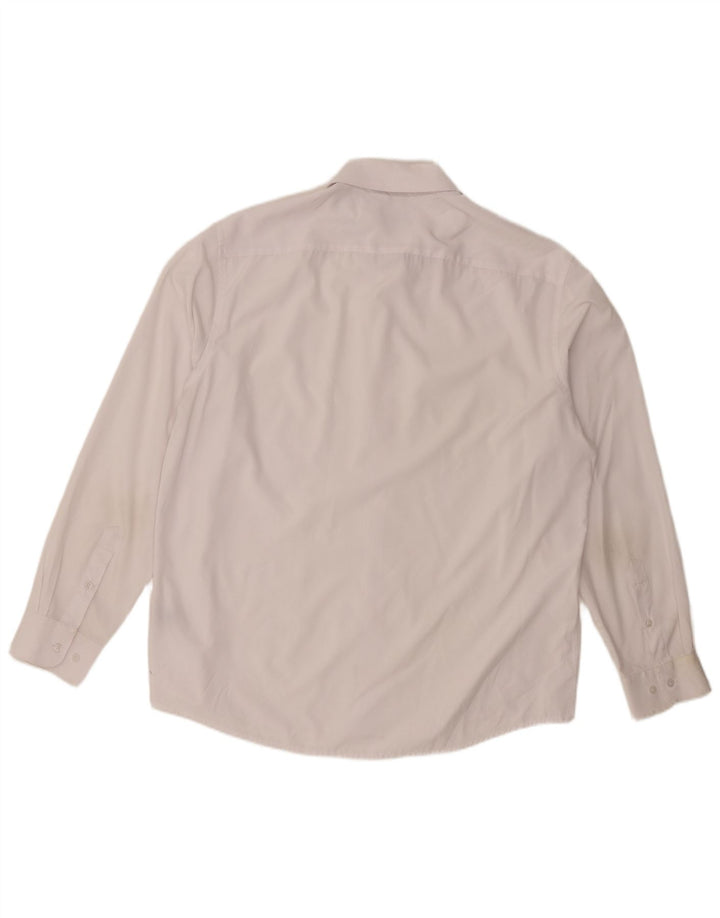 Nautica Herren-Slim-Fit-Hemd, Größe 17 1/2 XL, weißes Polyester