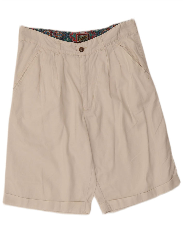 QUARRY Herren Pegged Chino Shorts W31 Mittelweiße Baumwolle